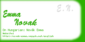emma novak business card