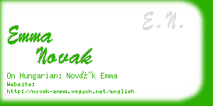 emma novak business card